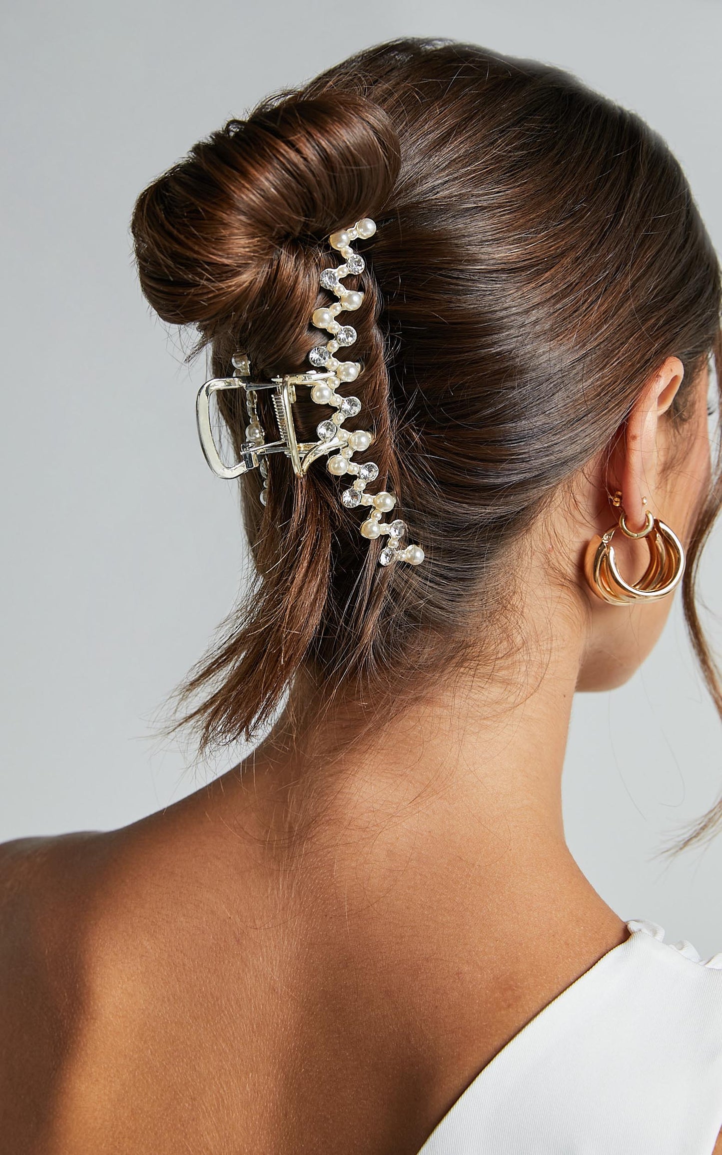 Elise Hair Clip - Pearls Hair Clip in Gold and Silver