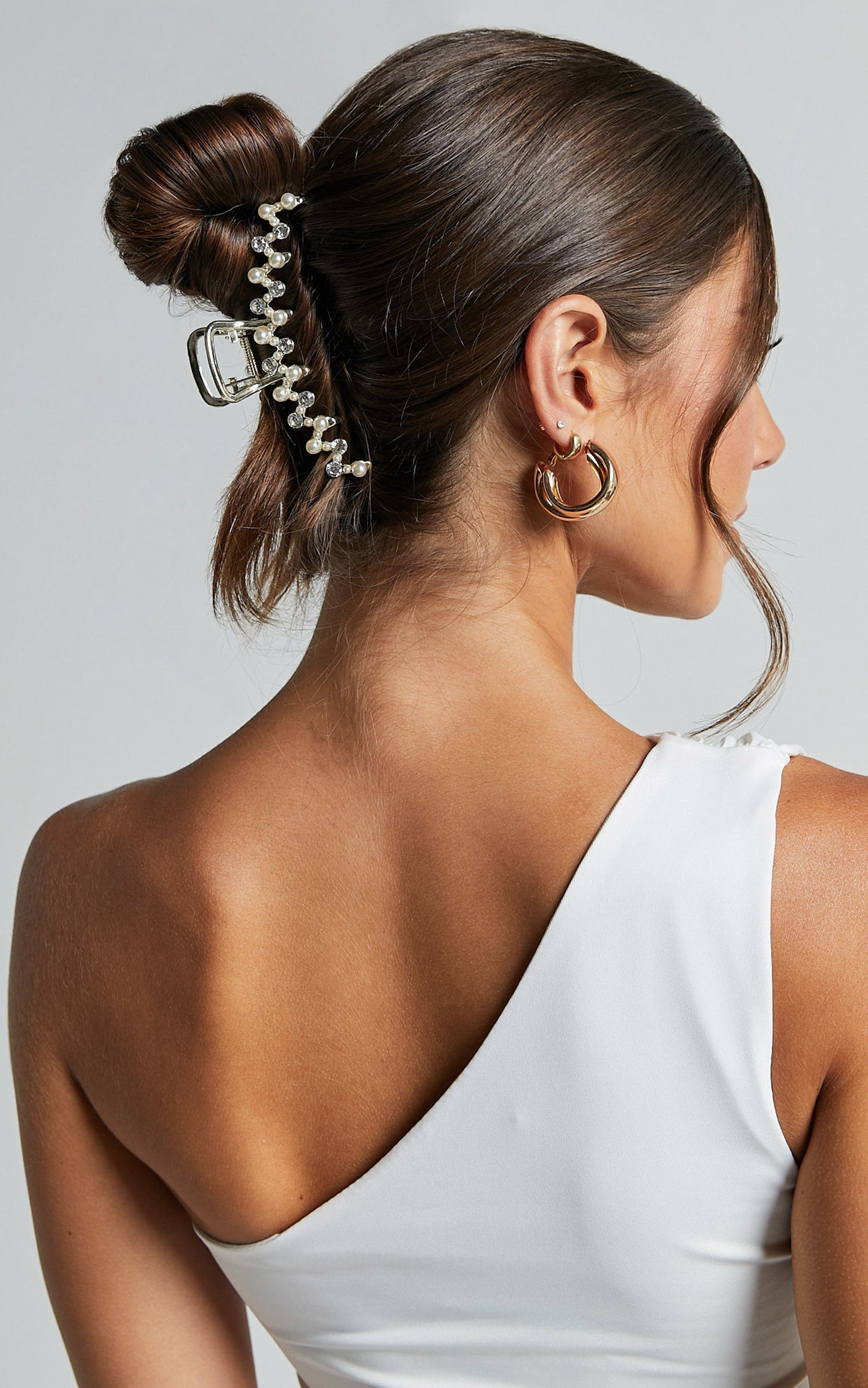 Elise Hair Clip - Pearls Hair Clip in Gold and Silver