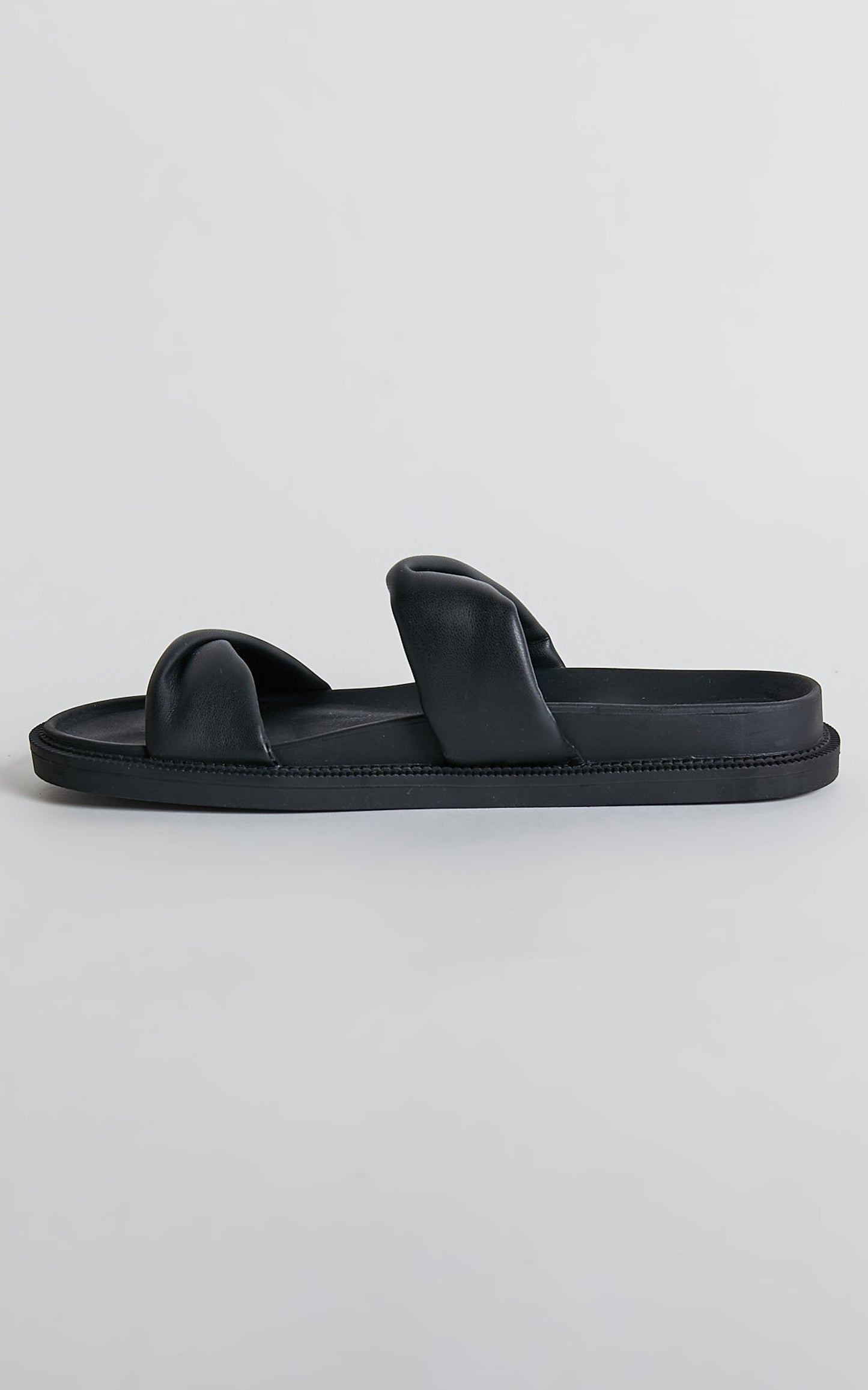 Therapy - Peele Slides in Black PU