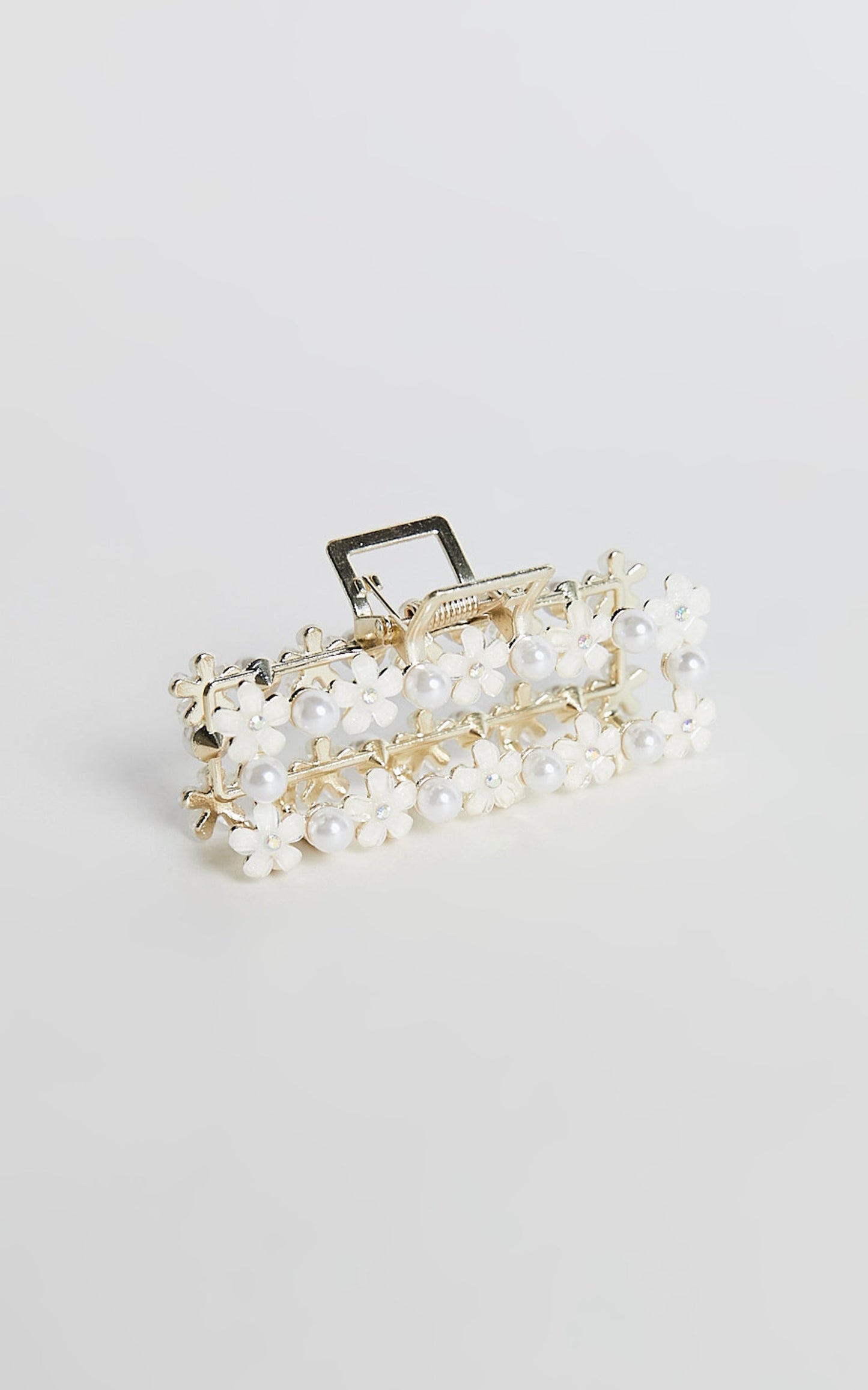 Mayflower Pearl Hair Clip in White