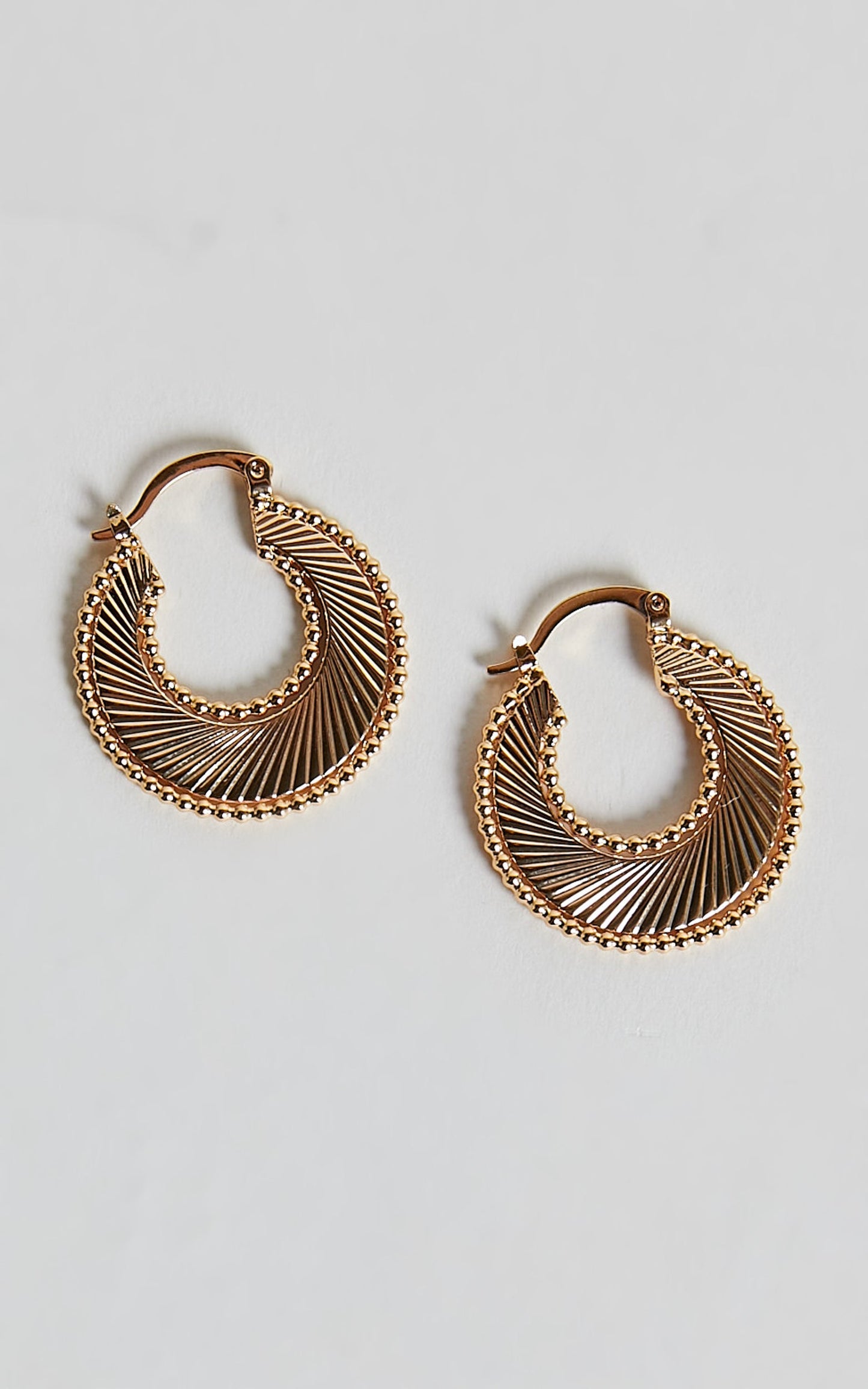 Aaliya Earrings - Chunky Hoop Earrings in Gold