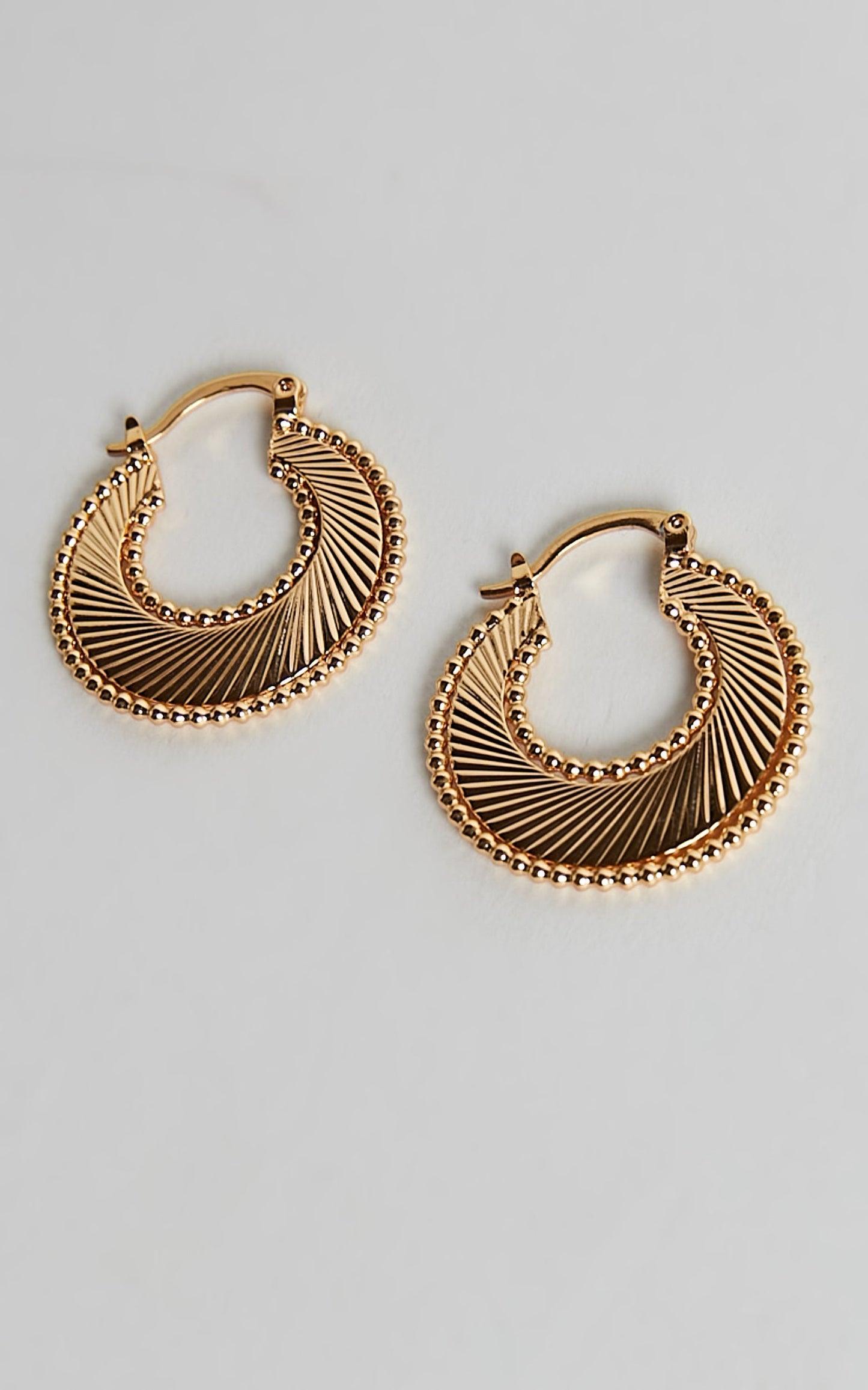 Aaliya Earrings - Chunky Hoop Earrings in Gold