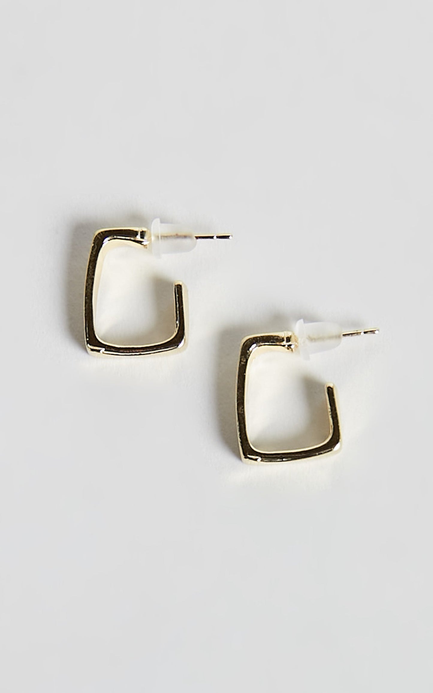 Abella Earring - Open Back Square Earring in Gold