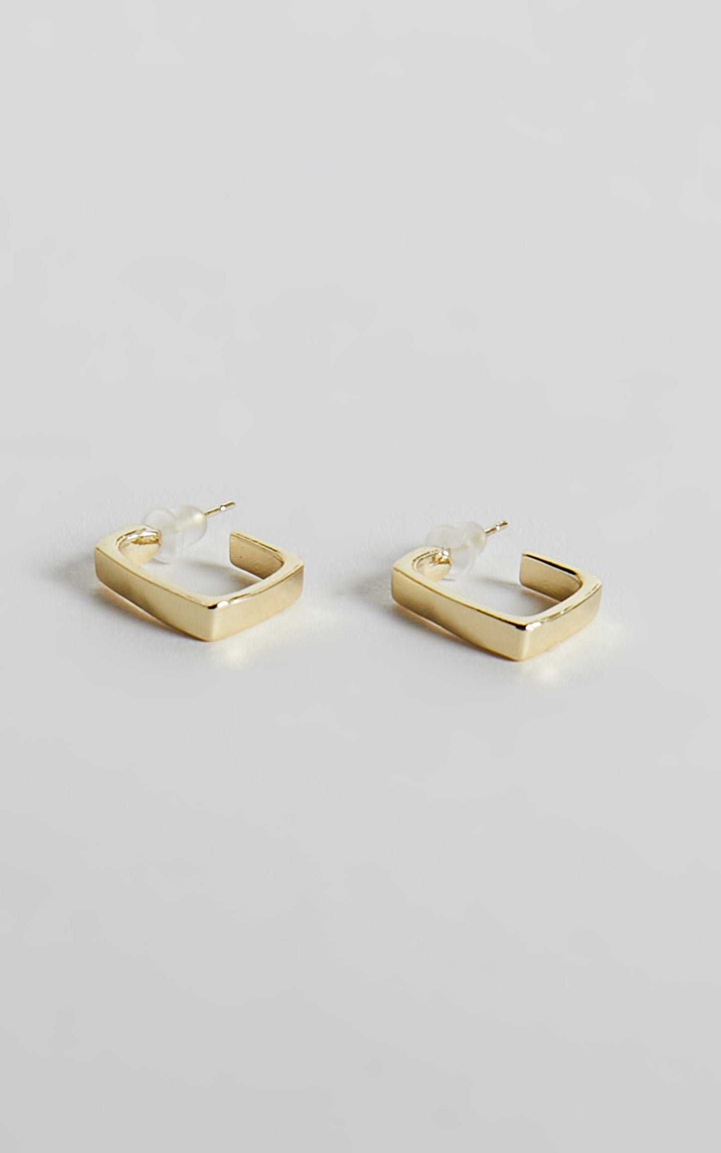 Abella Earring - Open Back Square Earring in Gold