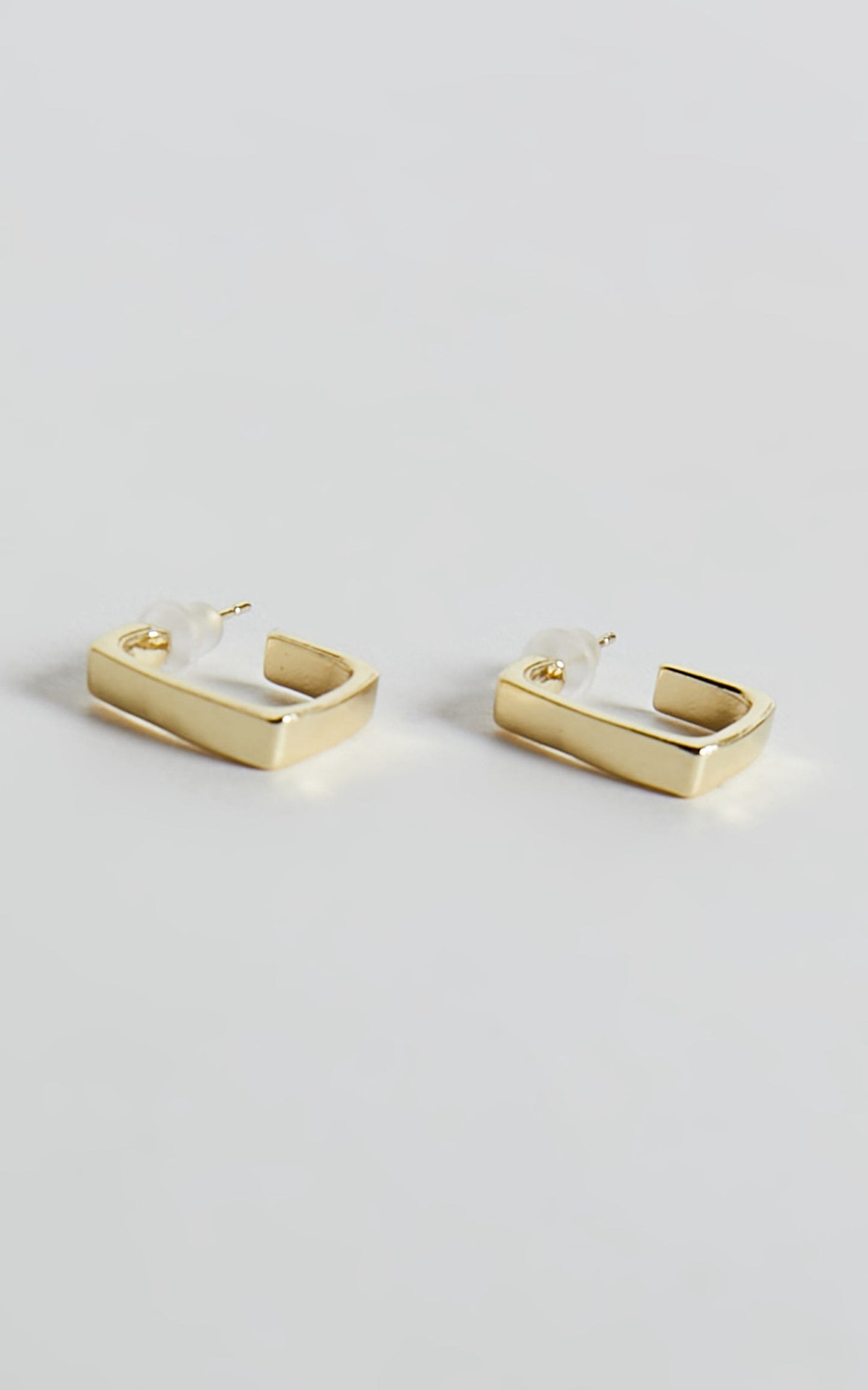 Abella Earring - Open Back Square Earring in Gold