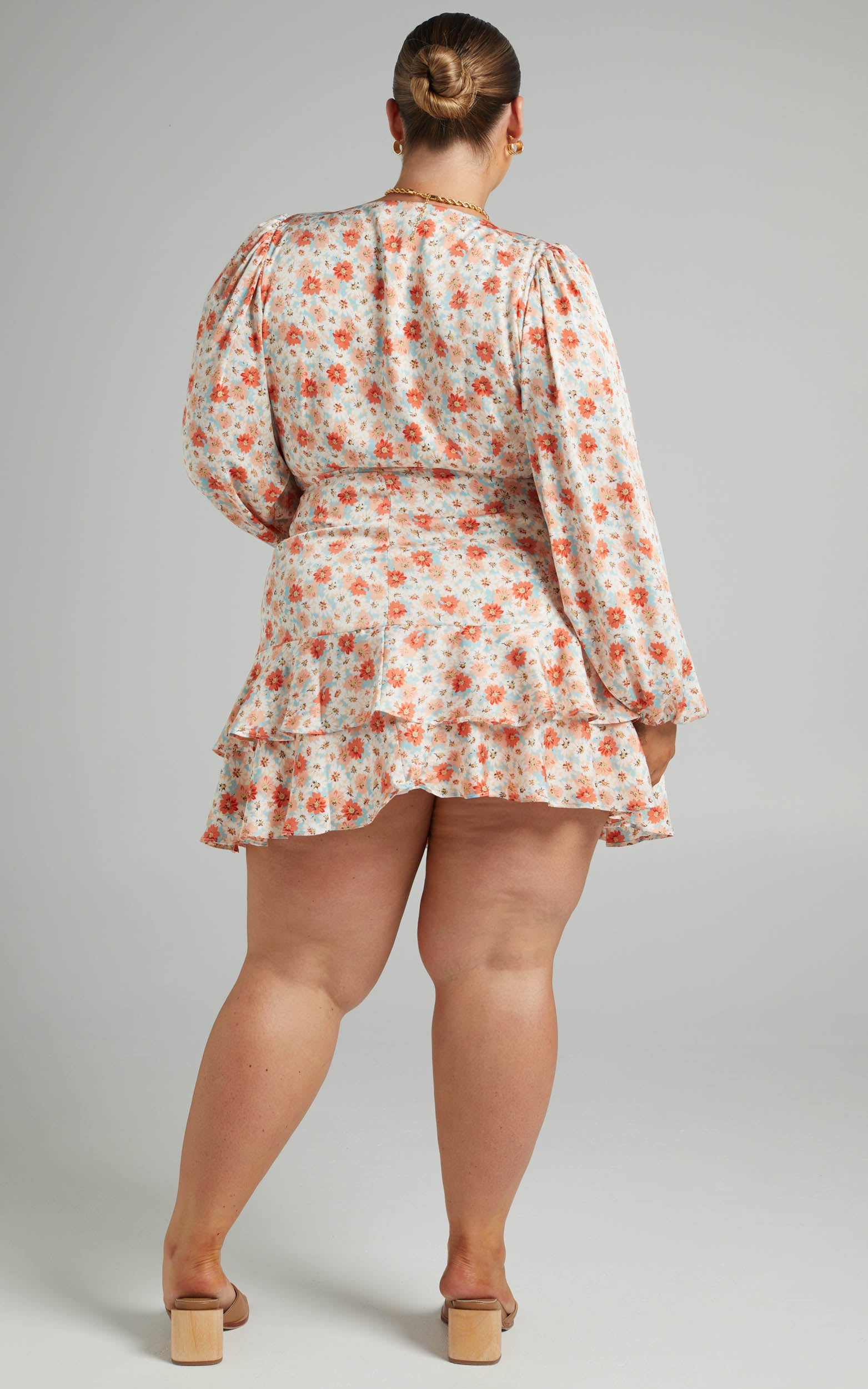 Lhouise Crop Top and Mini Skirt Two Piece Set in Coral
