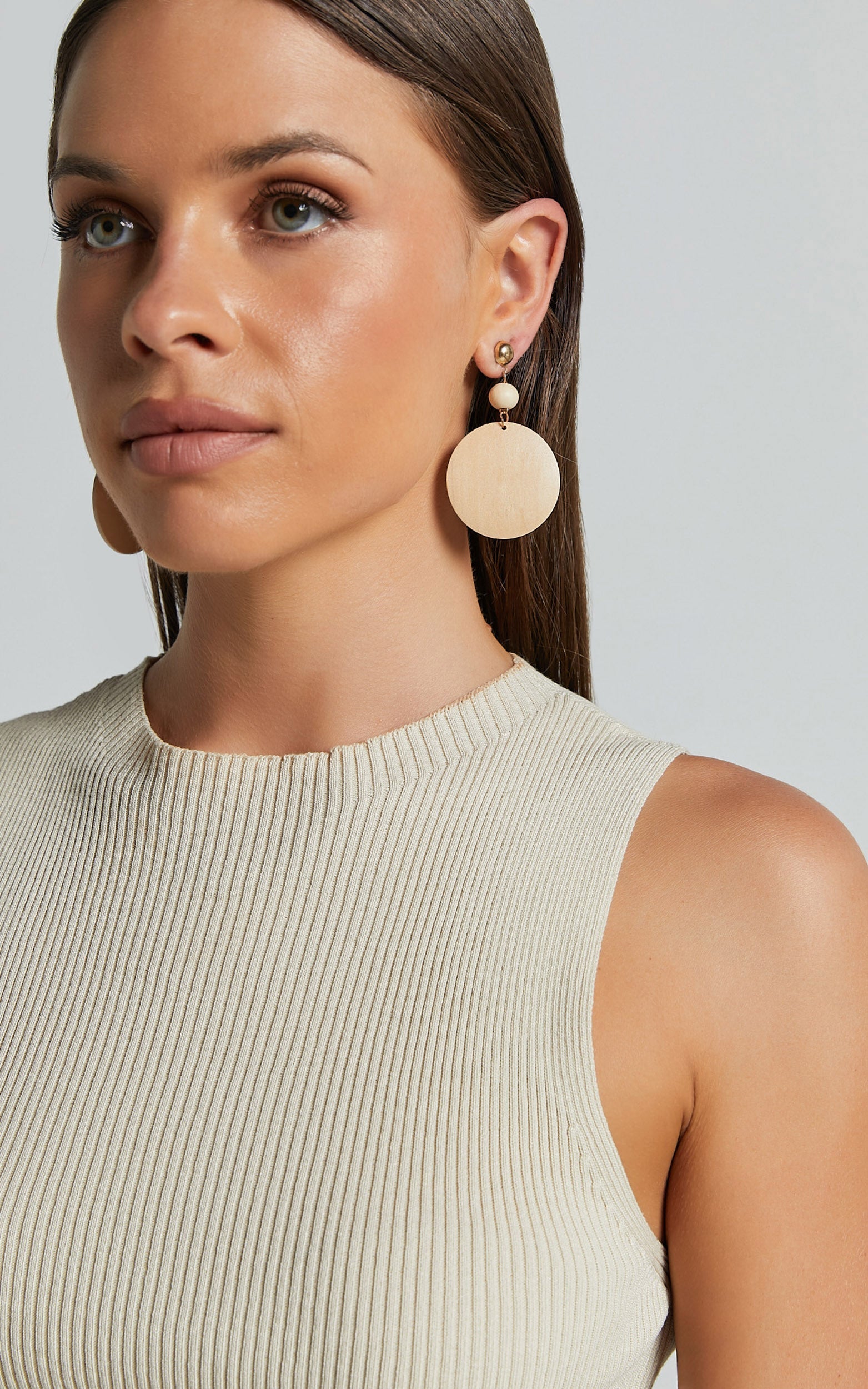 Jamie Earrings - Oversized Drop Earrings in Natural