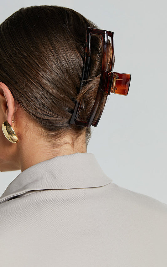Cece Hair Clip - Thin Rectangle Clip in Tort