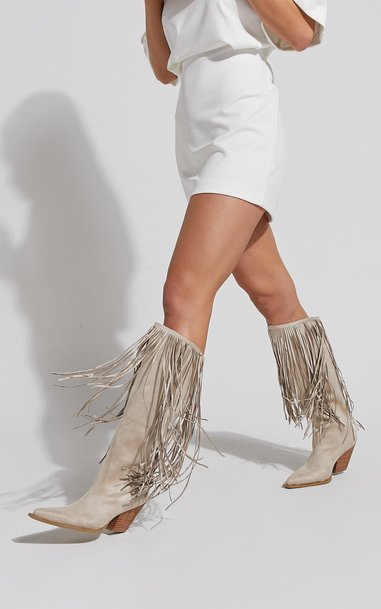 Billini - Evette Boots in CREAM SUEDE