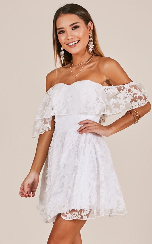 Evening Star Dress In White
