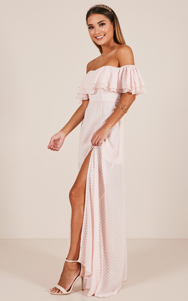 Midnight Lover Maxi Dress In Blush