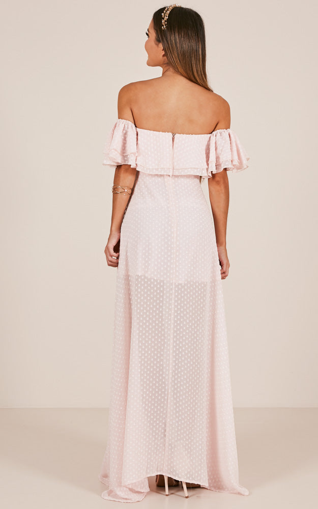 Midnight Lover Maxi Dress In Blush