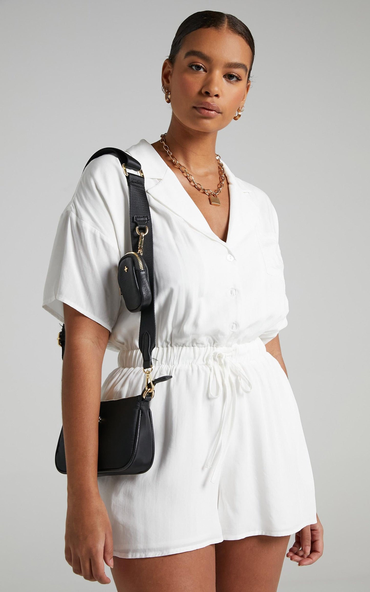 Calanthe Playsuit in White