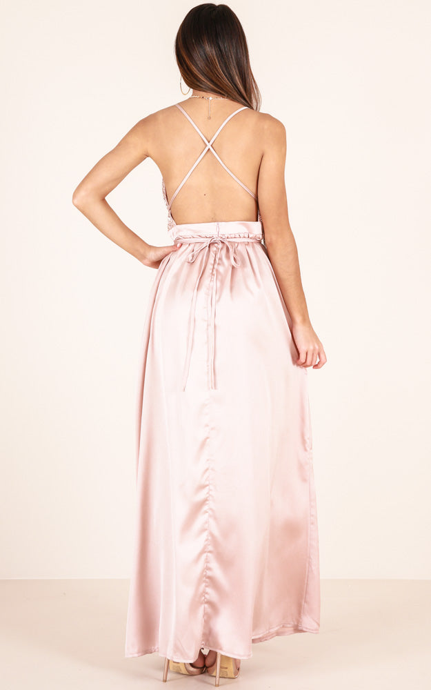 Carmen Maxi Dress In Blush