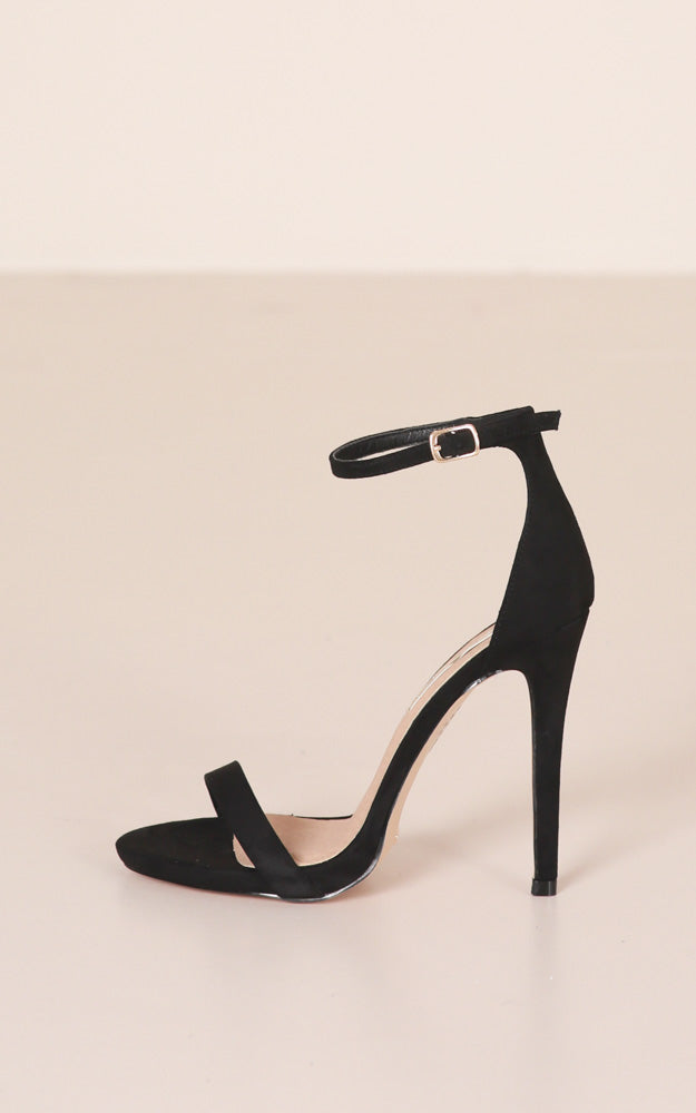 Billini - Della Heels In Black Micro
