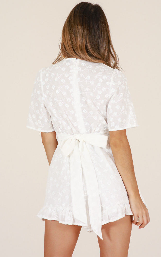 Sweet As Honey Playsuit In White