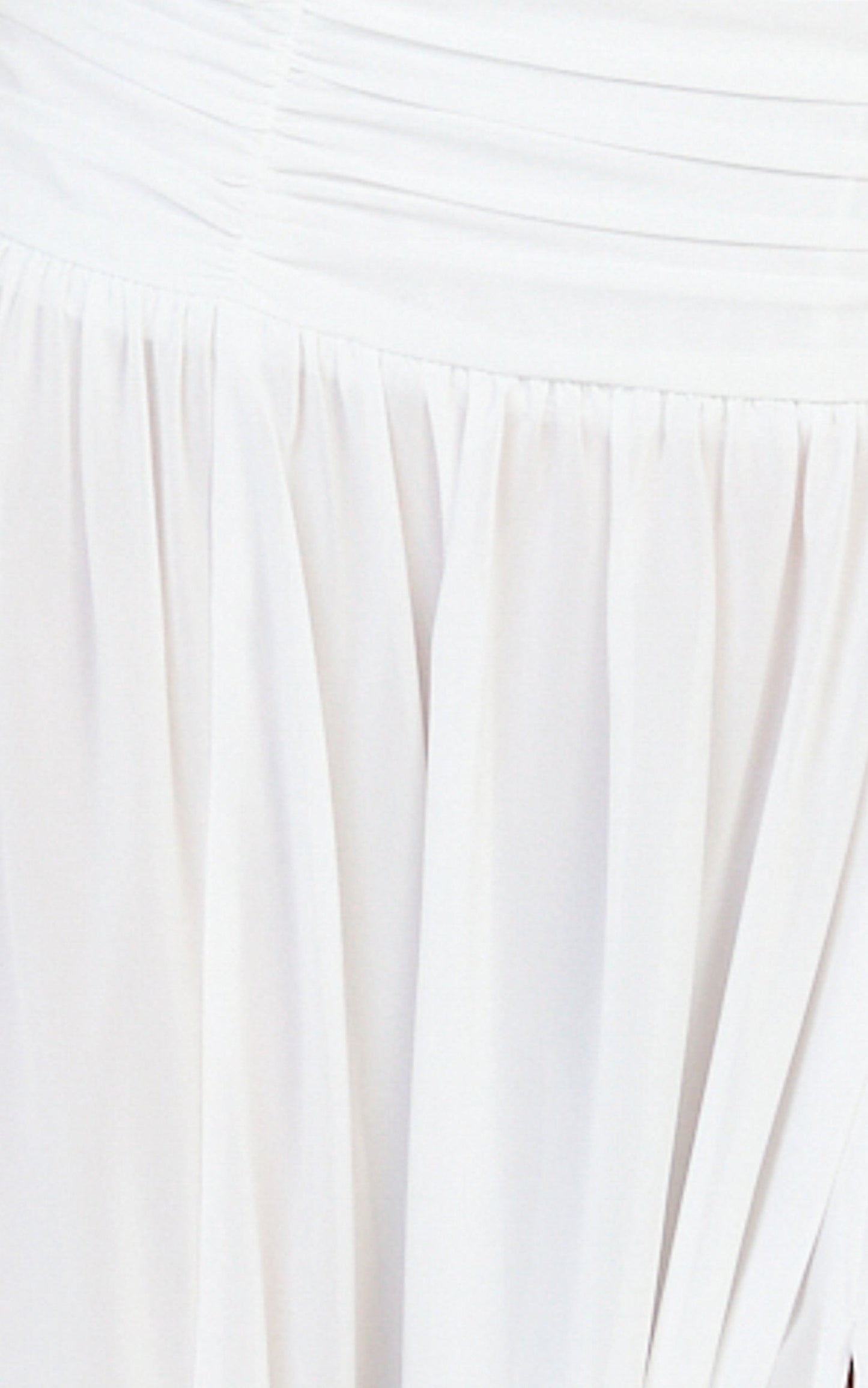 Melanie Maxi Skirt - Gathered Yoke Skirt in Cream