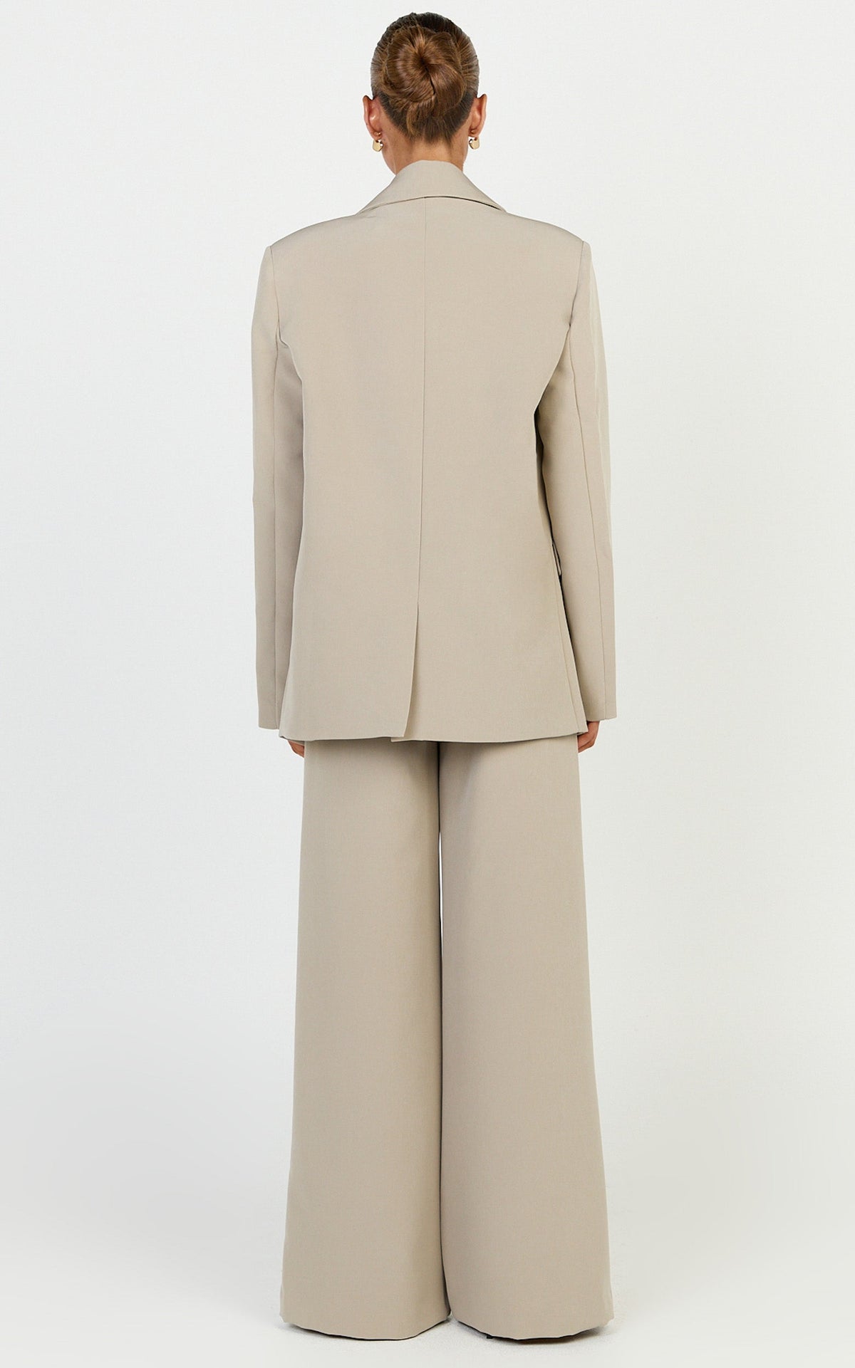 Selena Blazer - Oversized Einreihiger Blazer in Neutral