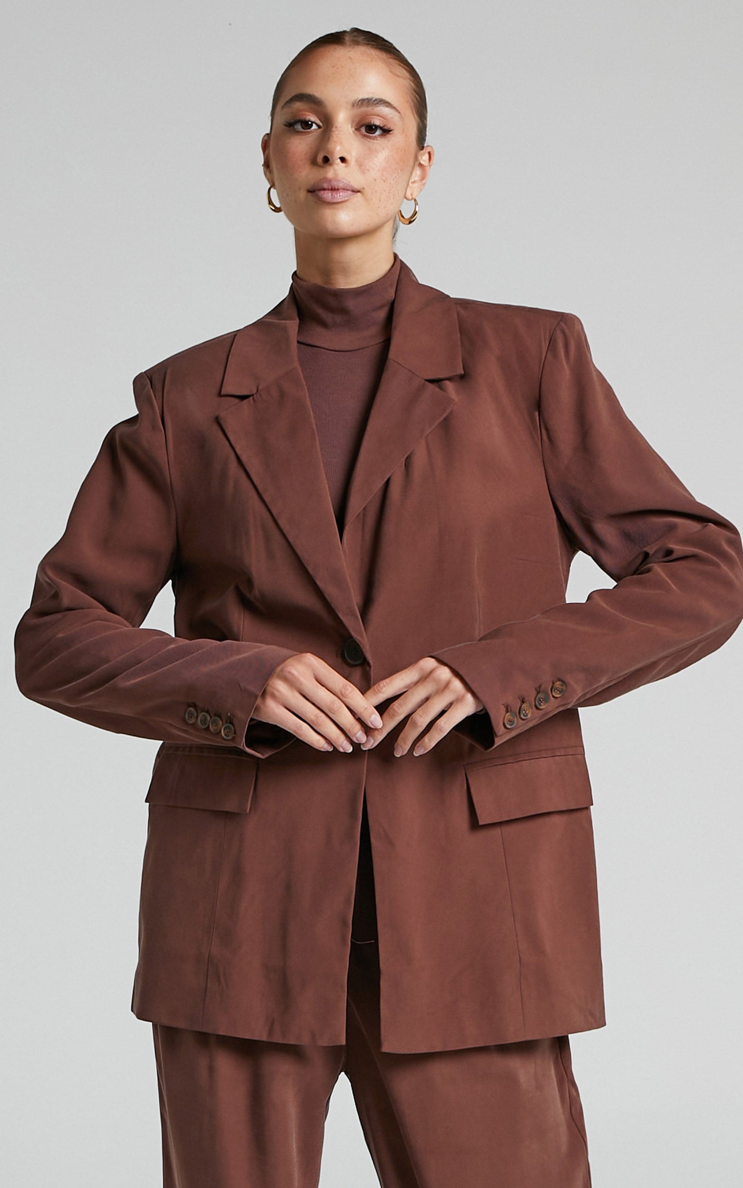 Danielle Bernstein - Relaxed Blazer in Brown