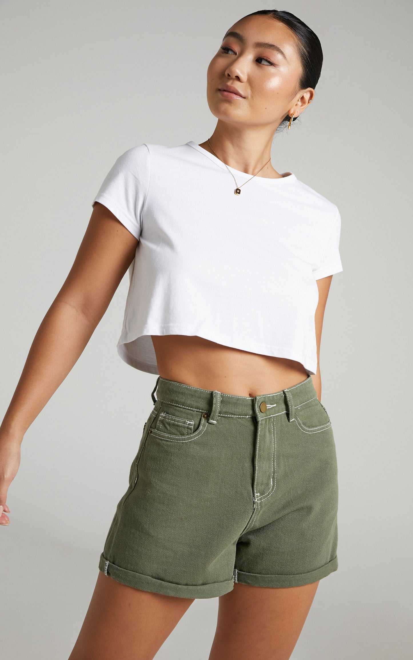 Hinkley Shorts - Denim Shorts in Khaki