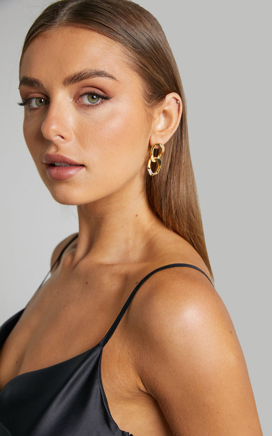 Parvine Drop Earrings in Gold