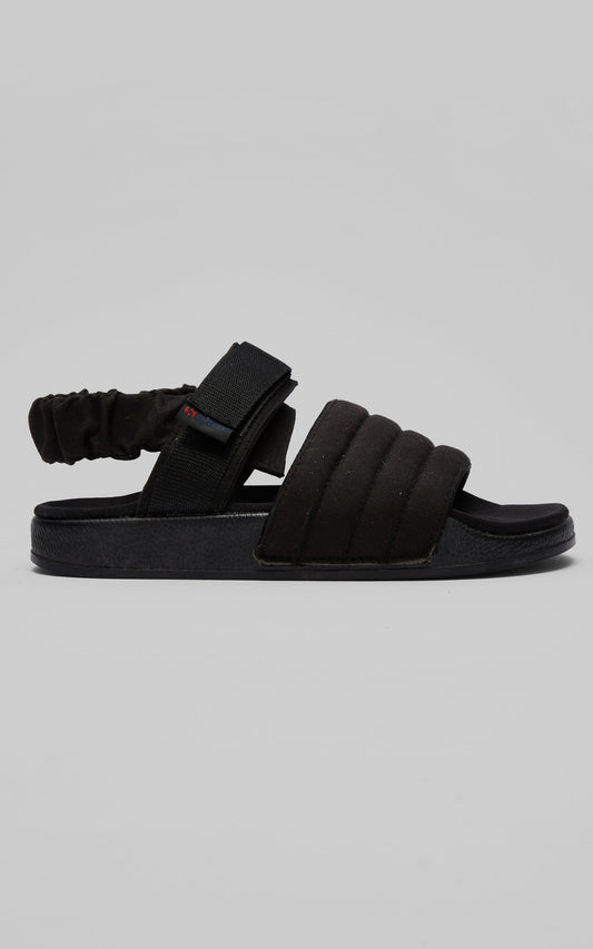 Superga - 1911 Sandal Quilted Organic Canvas Rope in Black