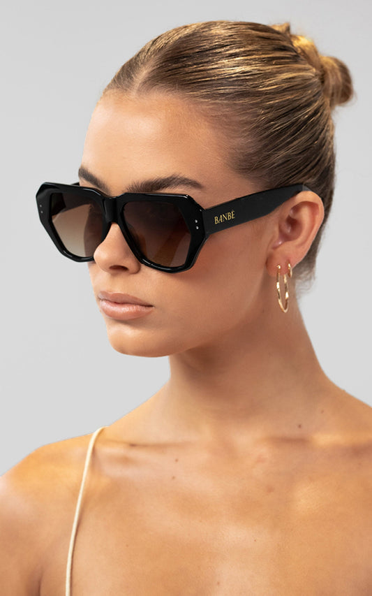 Banbe Eyewear - The Adut in Black Amber Fade