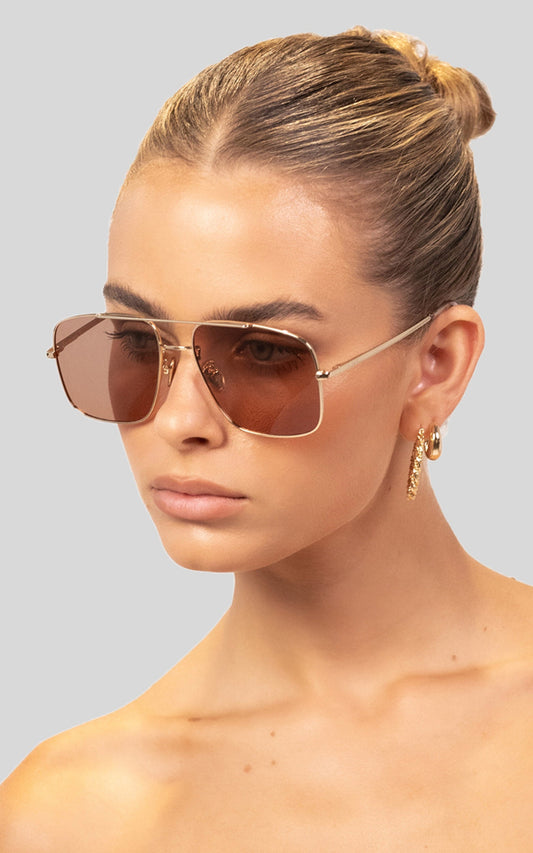 Banbe Eyewear - The Maxwell in Gold Caramel