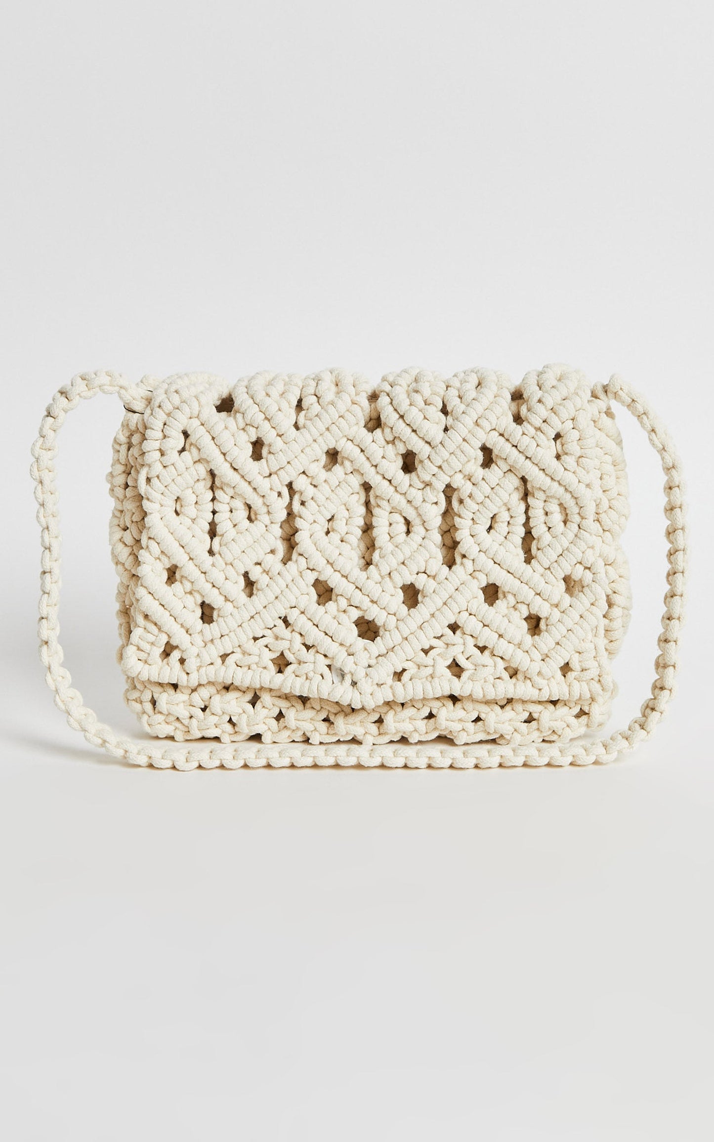 Bondi Bag - Macramae Crossbody in Cream