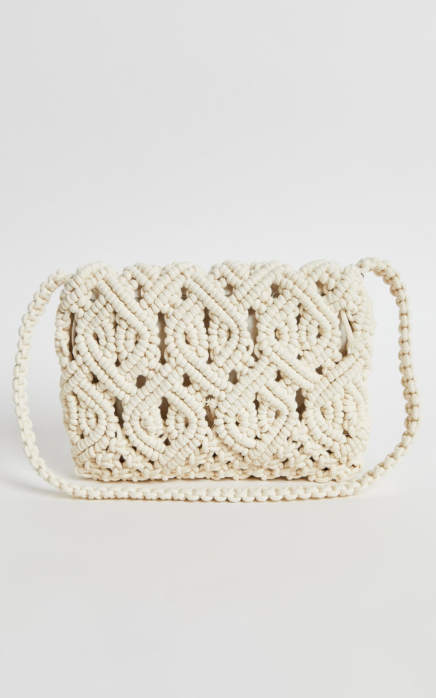 Bondi Bag - Macramae Crossbody in Cream
