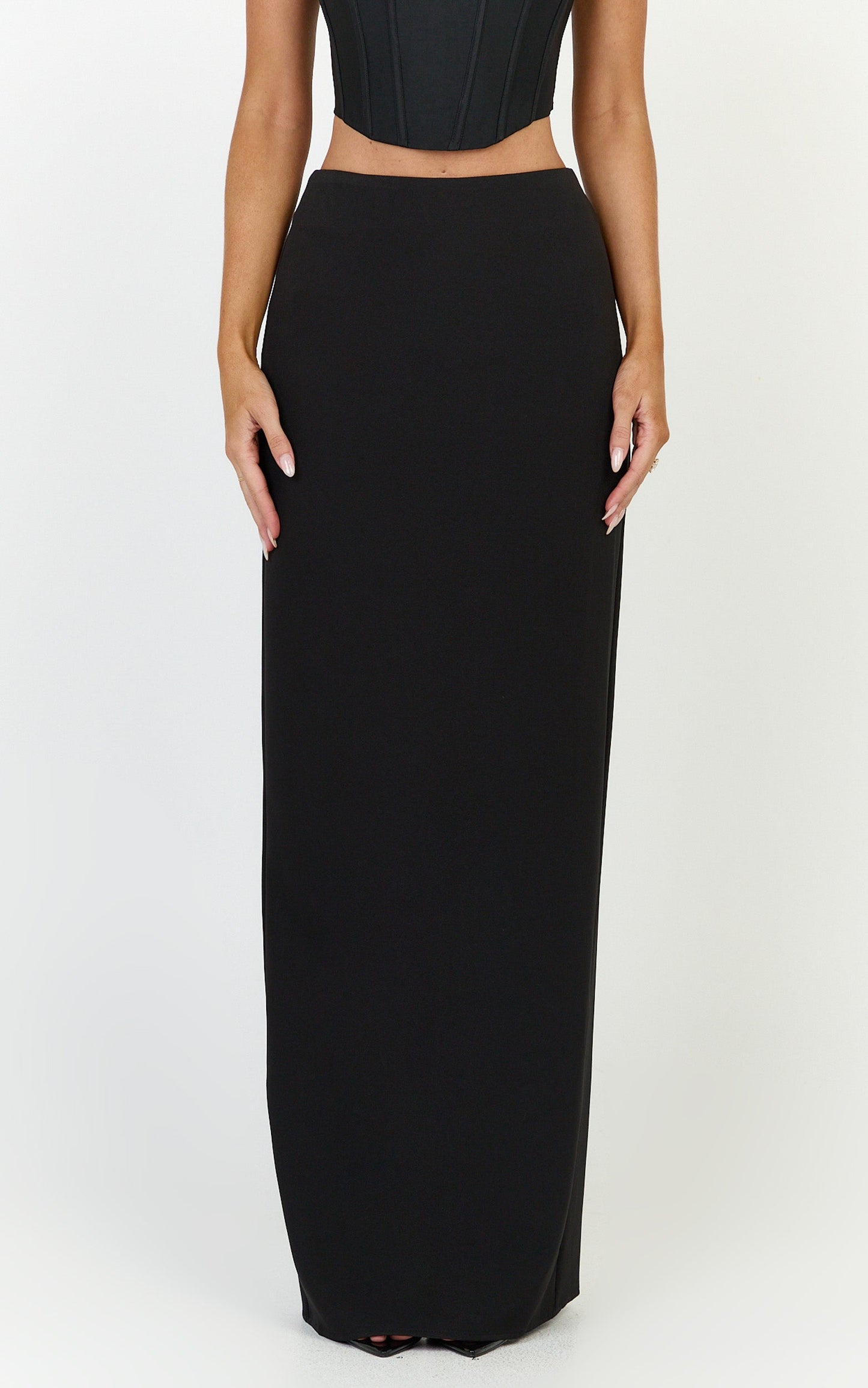 Marais Maxi Skirt - Column Skirt in Black