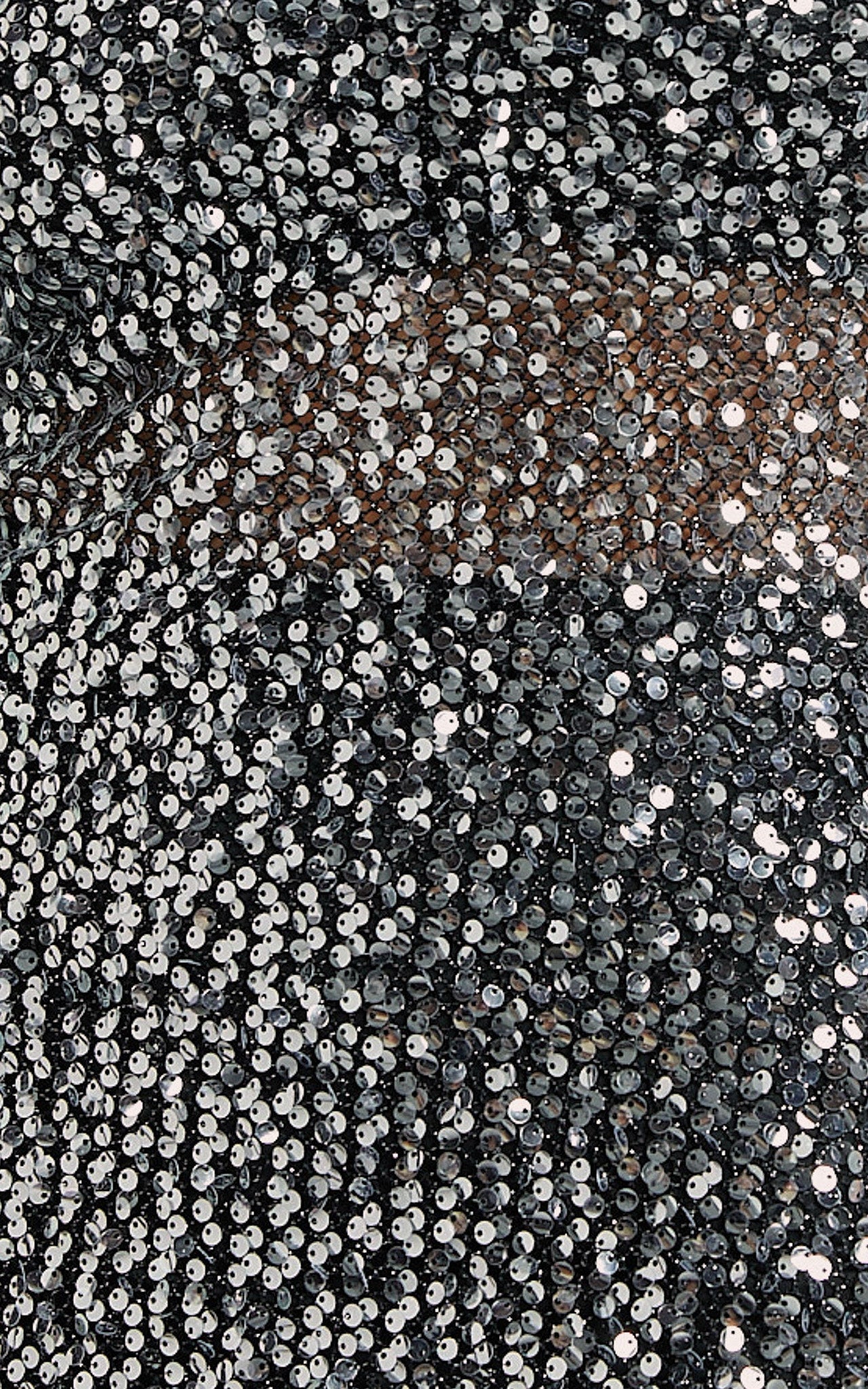 Nicky Maxi Dress - Sequin Long Sleeve Dress in Black