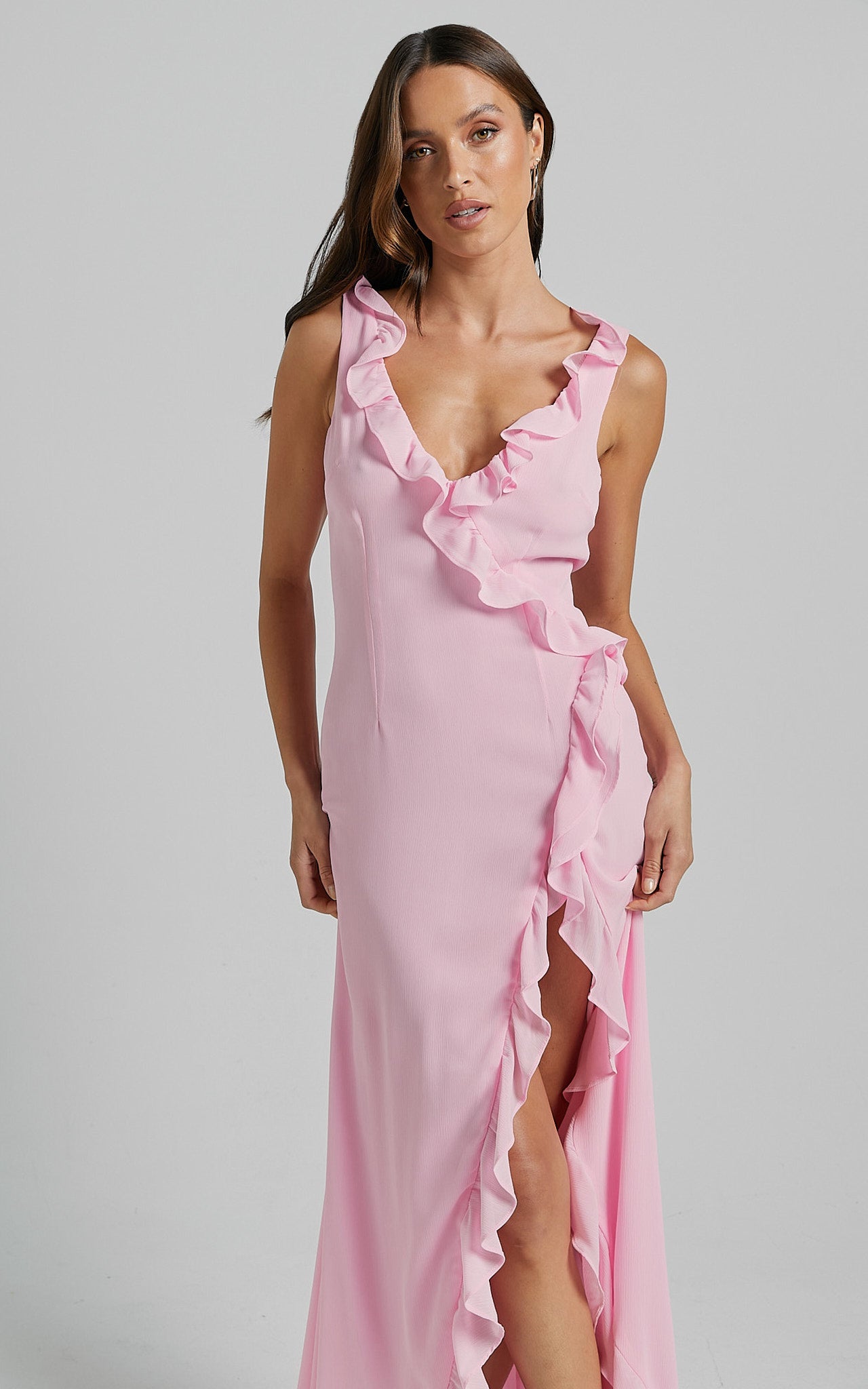 Runaway The Label - Suzannah Midi Dress in Musk