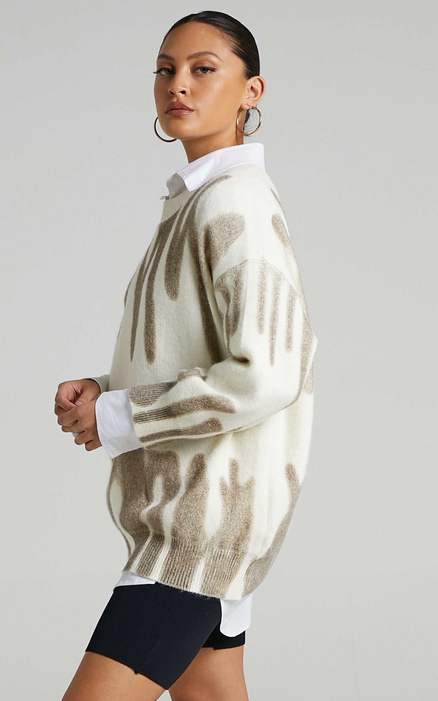 Chavri Knit Jumper in Beige