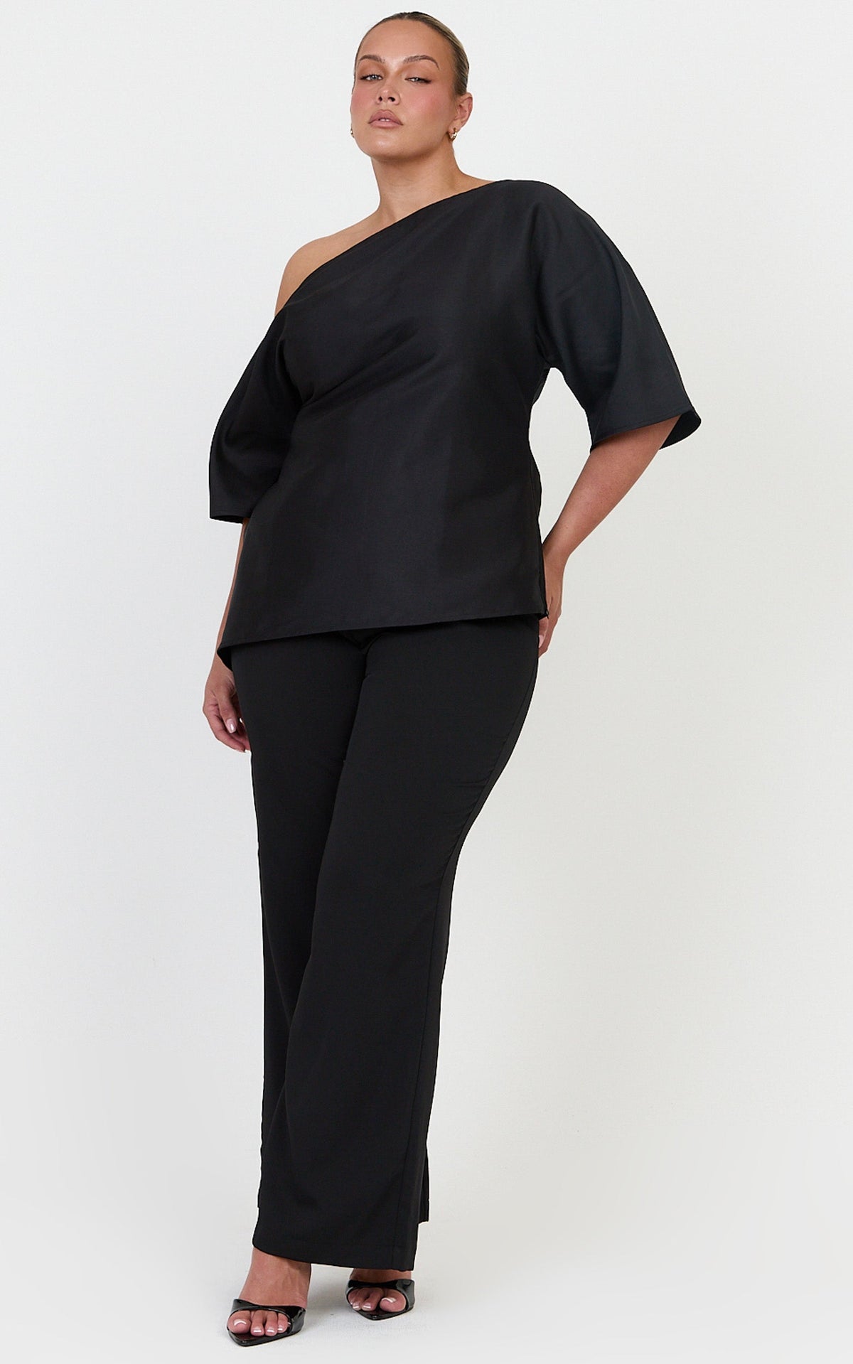 Isabella Pants - High Rise Wide Leg Pants in Black