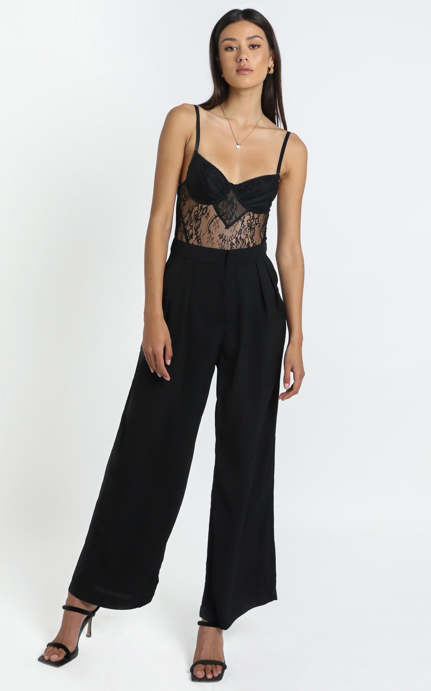 Tobi Bodysuit in Black Lace
