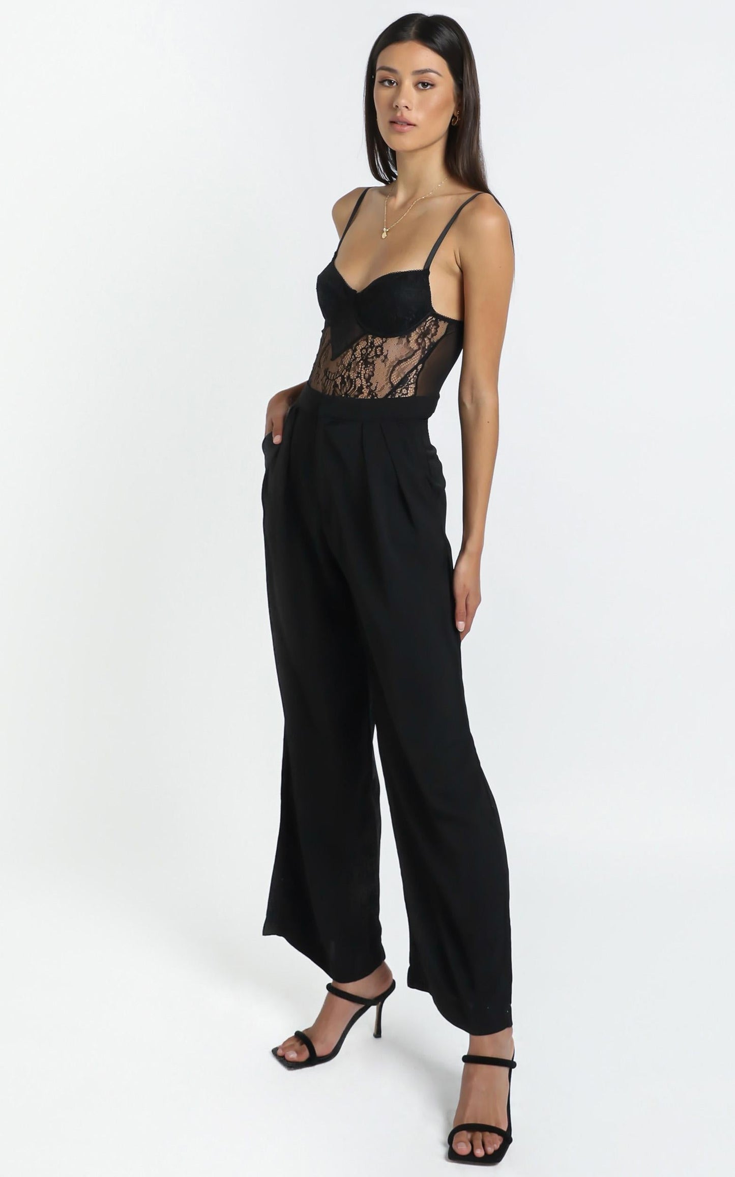 Tobi Bodysuit in Black Lace