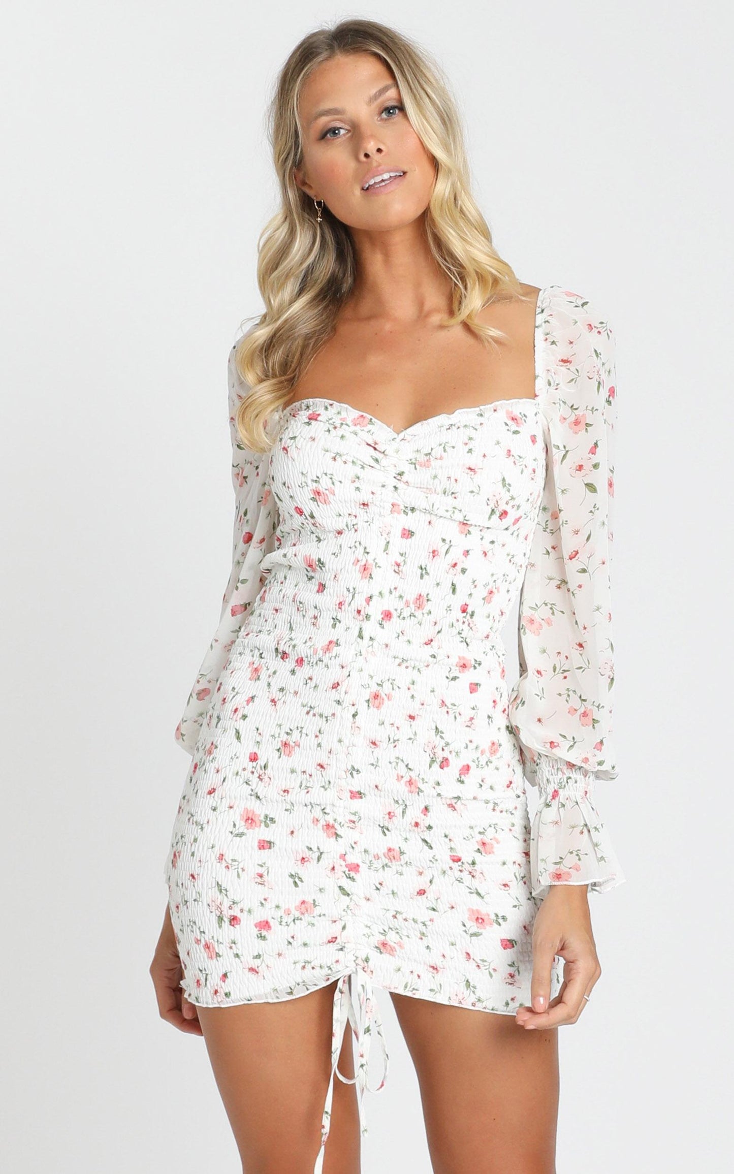 Propaganda Dress in White Floral