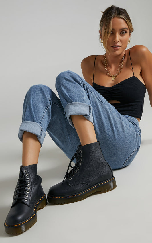 Dr. Martens - 1460 Pascal Bex 8 Eye Boots in Black Pisa