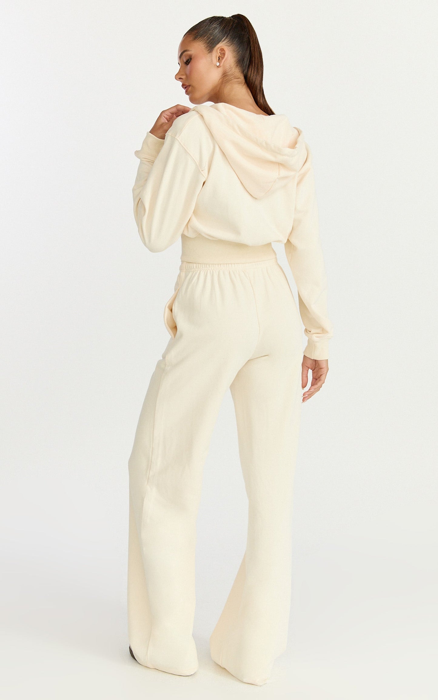 Selene Hoodie - Zip Through Hoodie in Cream