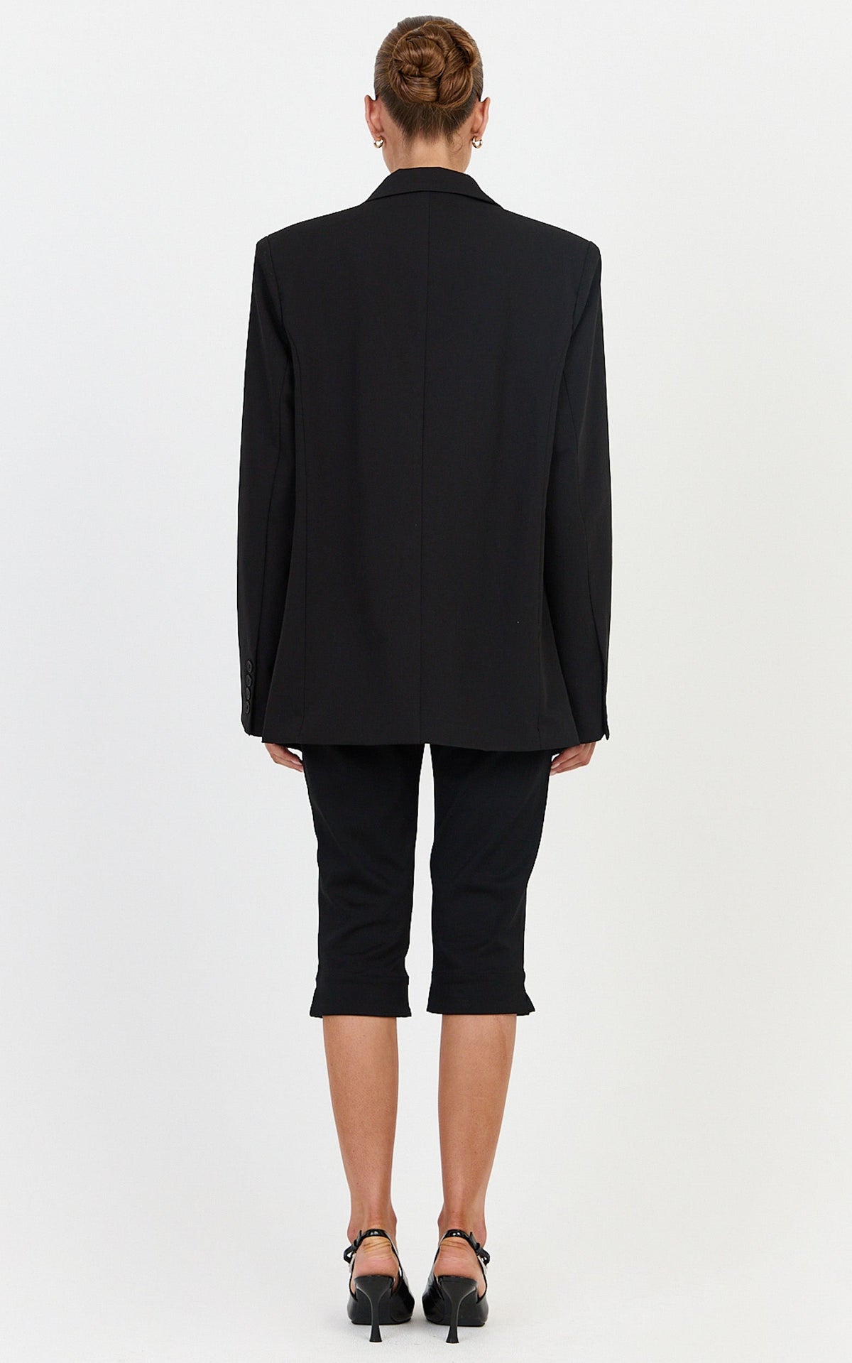 Lorcan Blazer – Oversized Boyfriend Fit Blazer in Schwarz