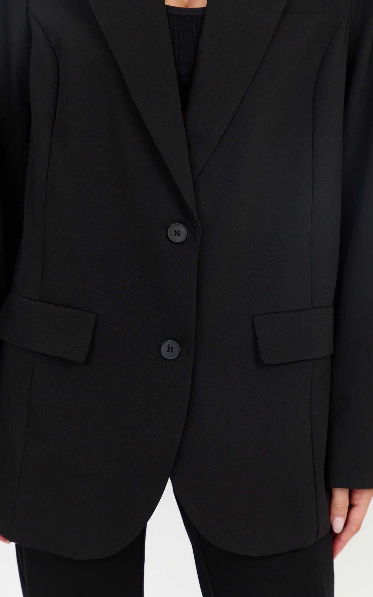 Lorcan Blazer – Oversized Boyfriend Fit Blazer in Schwarz