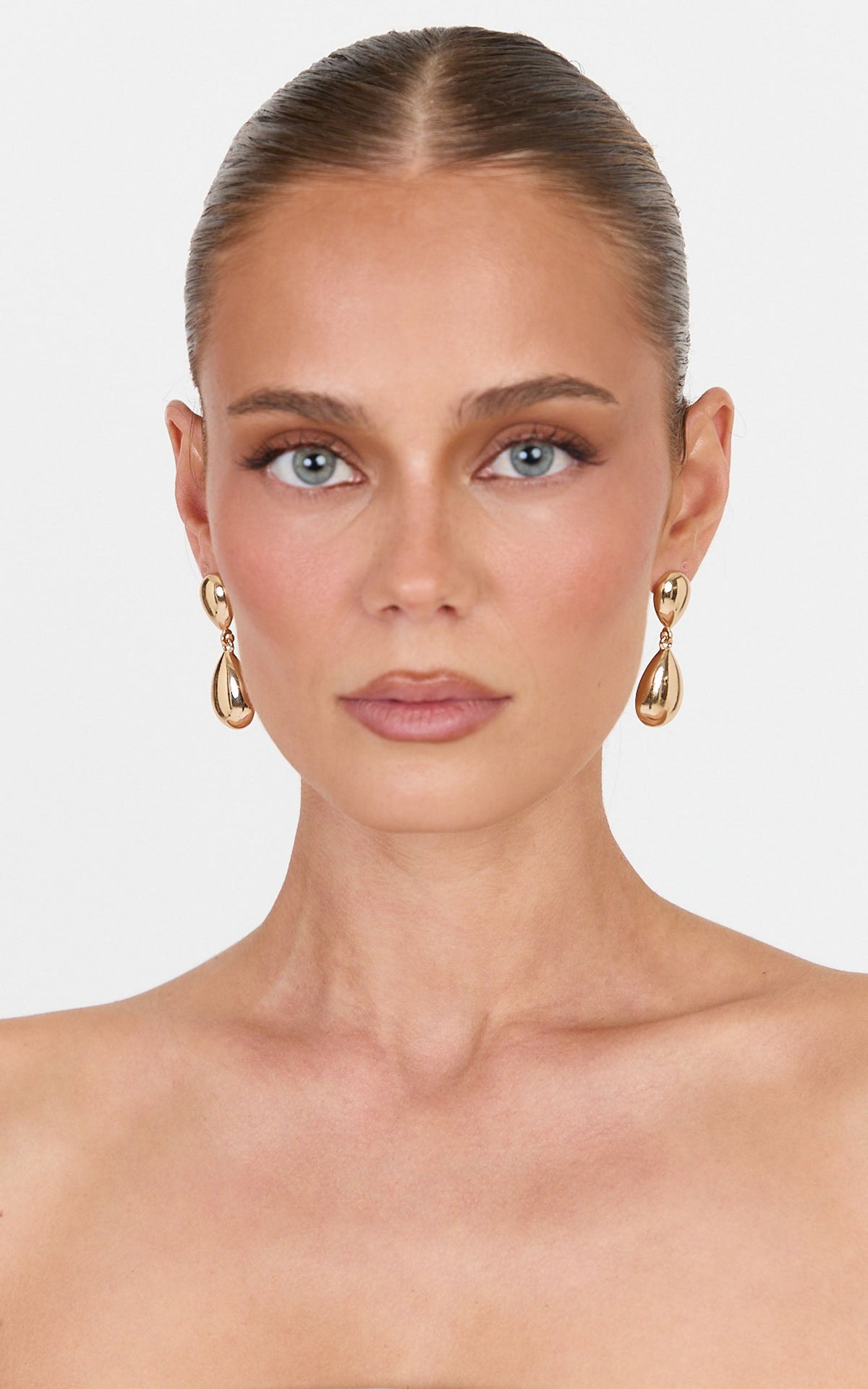Alba Ohrringe - Statement-Ohrhänger in Gold