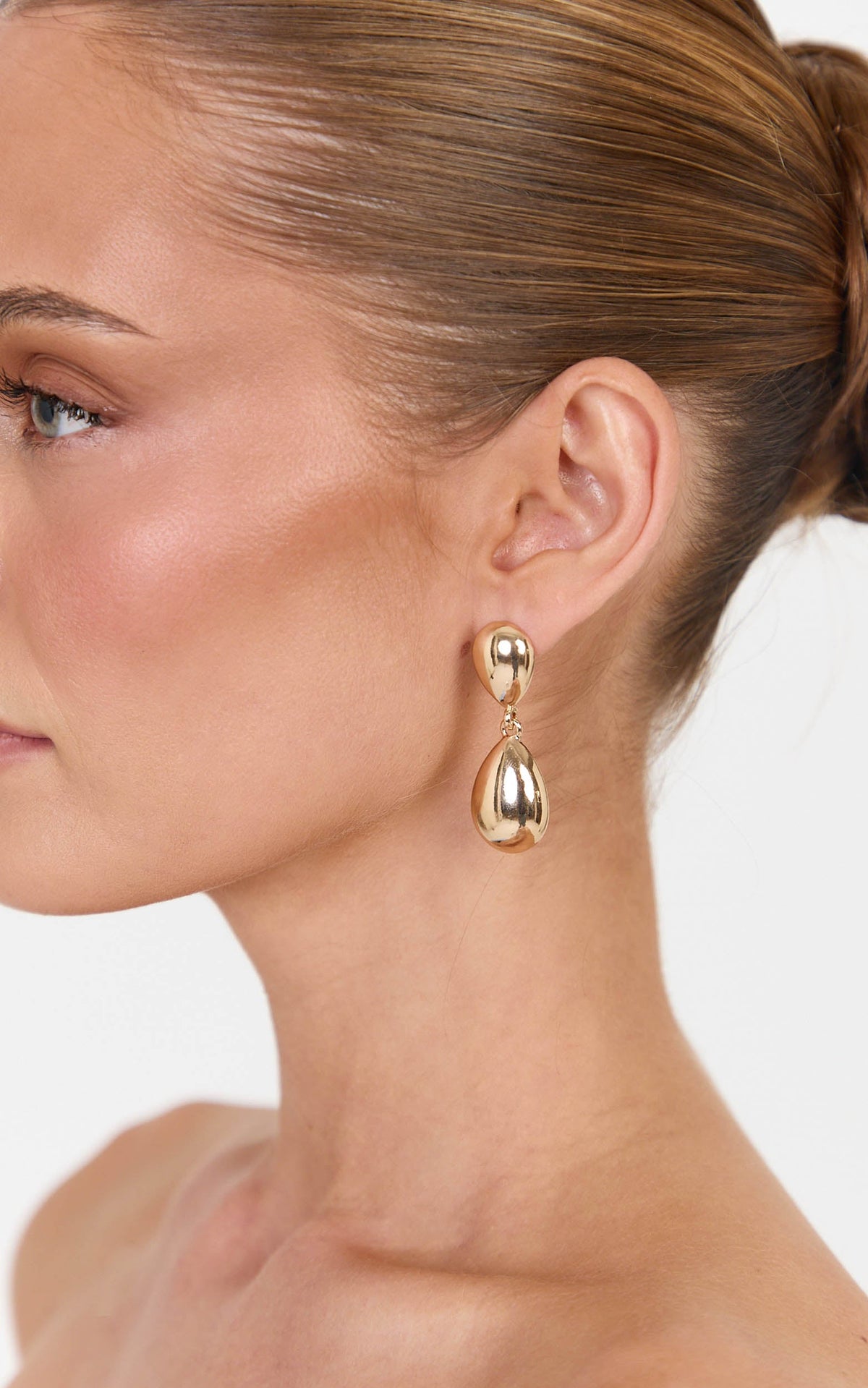 Alba Ohrringe - Statement-Ohrhänger in Gold