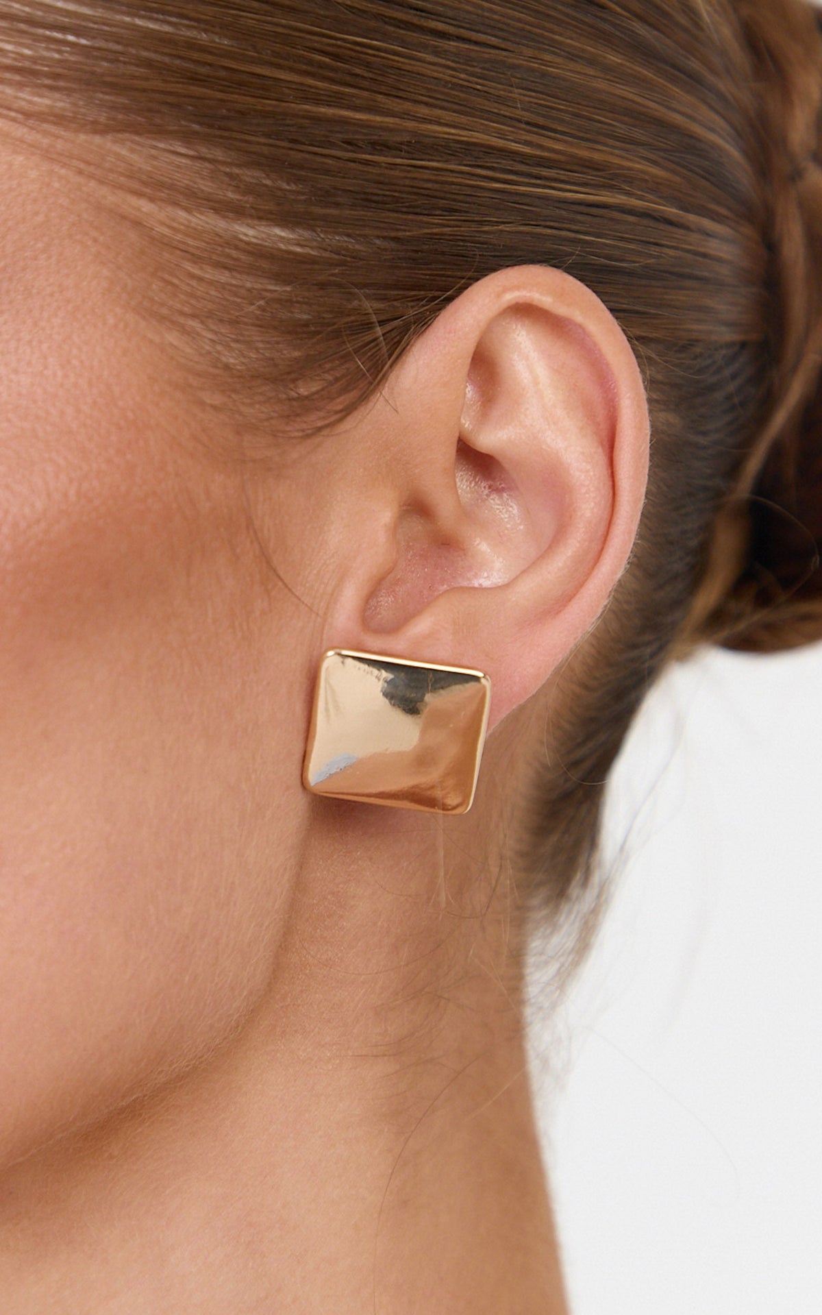 Etta Ohrringe – 2er Pack quadratische Ohrstecker in Gold
