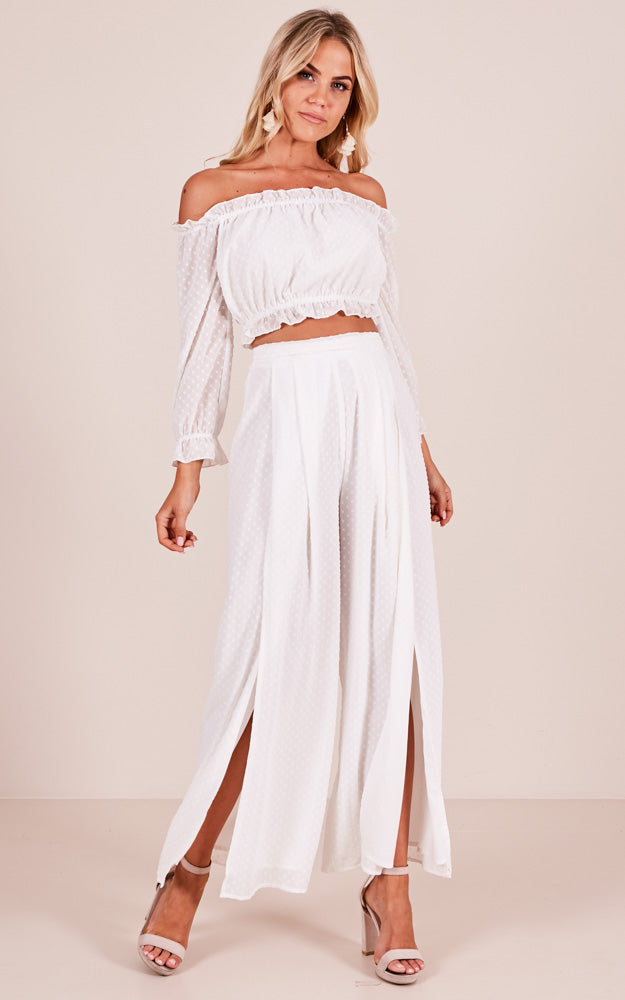 Needed You Here Two Piece Set In White