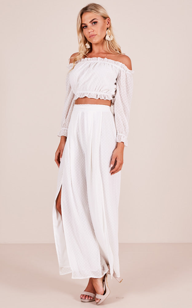 Needed You Here Two Piece Set In White