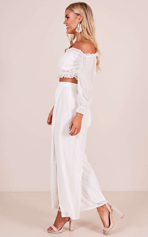 Needed You Here Two Piece Set In White