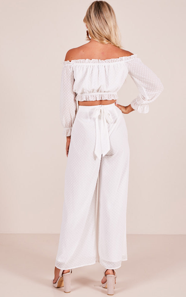 Needed You Here Two Piece Set In White