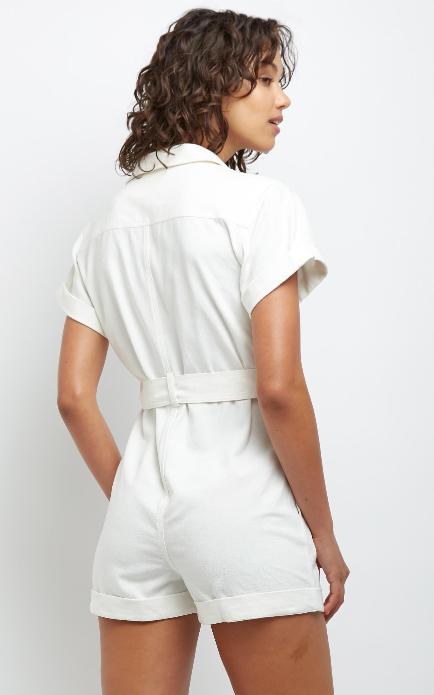 Rollas - Horizon Playsuit in Vintage White